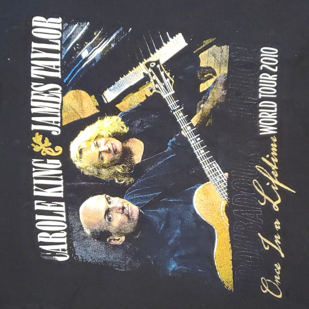 Carole King James Taylor VTG 2010 Troubadour Reunion Tour Black T-Shirt …